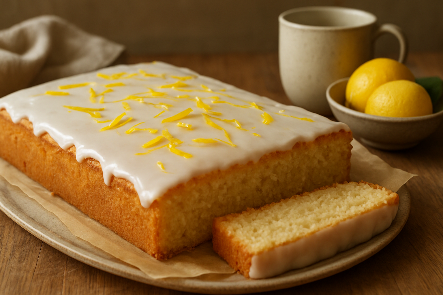 Lemon Traybake with Almond Twist – Perfect for Everyday Baking