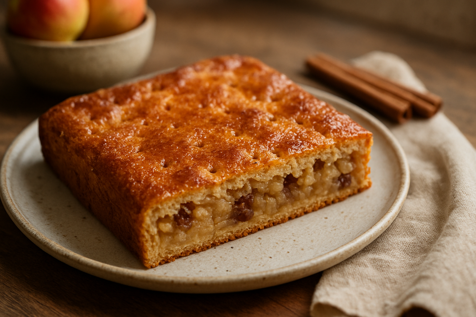 Ungarischer Apfelkuchen vom Blech: saftig mit Mürbeteig