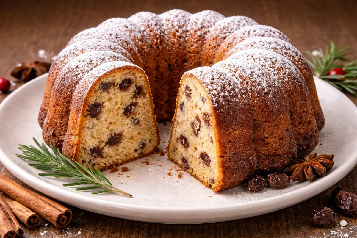 Weihnachtlicher Gugelhupf mit Rumrosinen – Festlicher Genuss zur Adventszeit