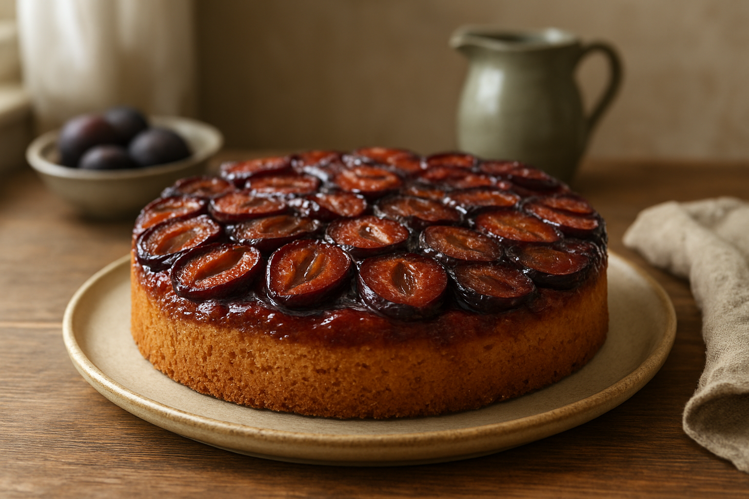 Zwetschgen-Pflaumen-Feigen-Torte – fruchtige Herbsttorte mit Biskuit