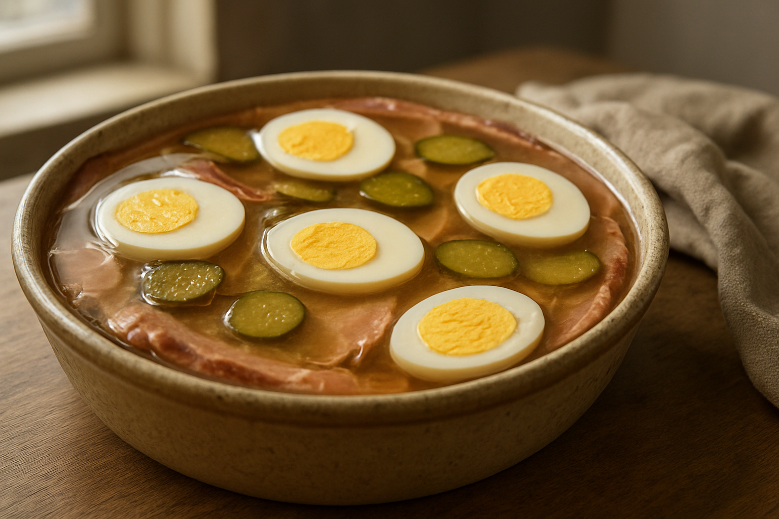 Eier in Aspik – klassisch und aromatisch