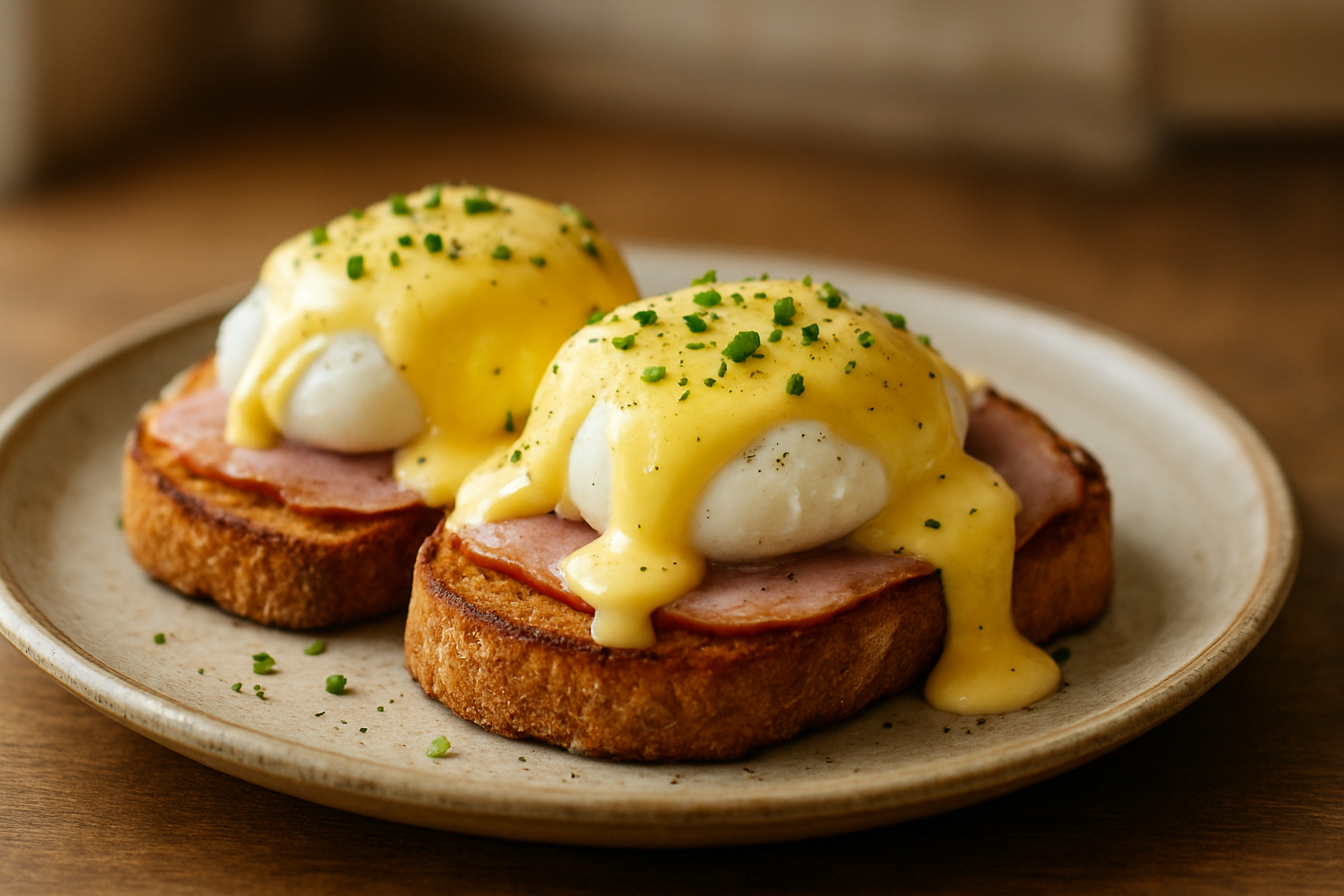 klassische eggs benedict mit sauce hollandaise