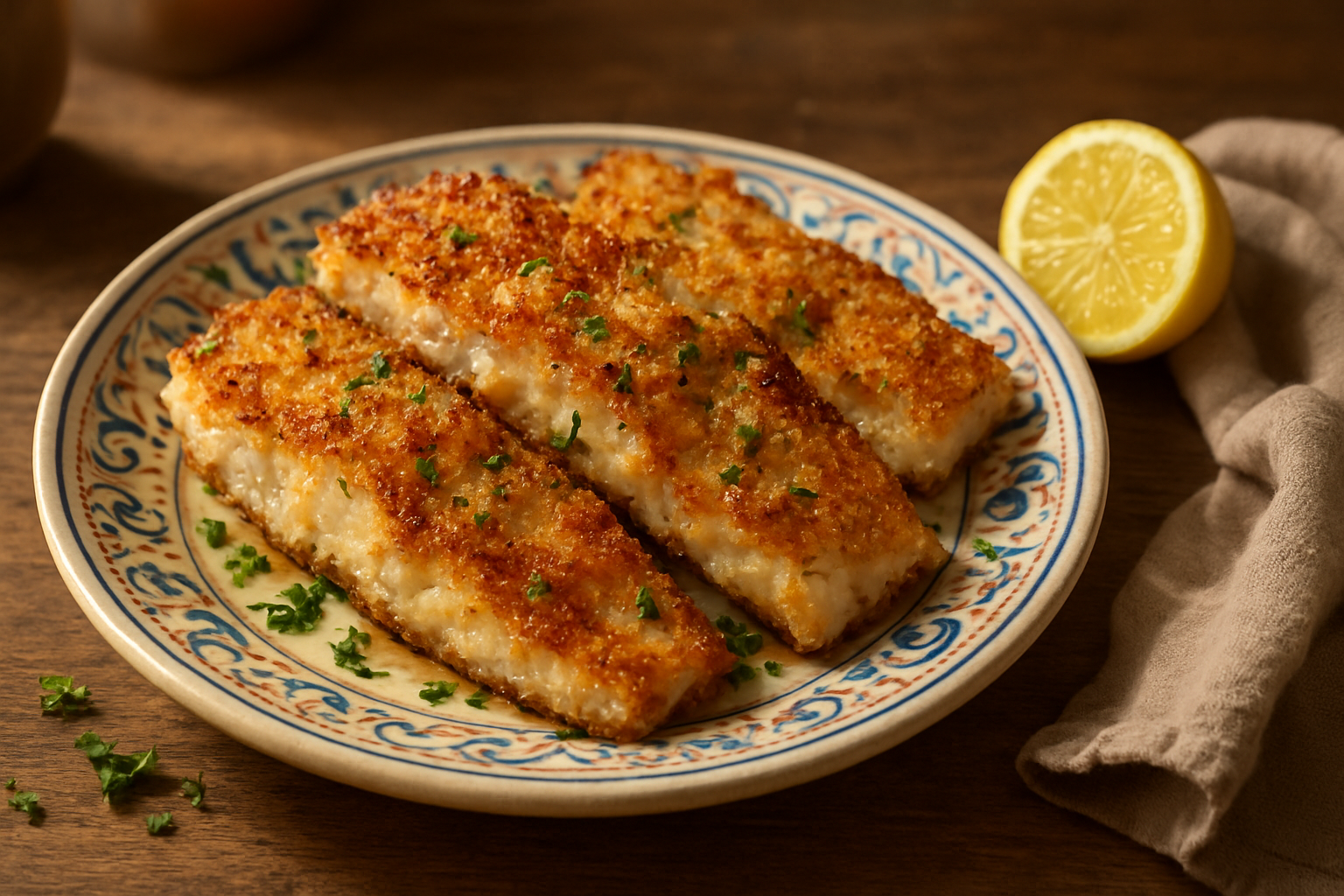 Oven-Baked Imperial Garfish Sicilian Recipe with Crispy Caciocavallo Crust