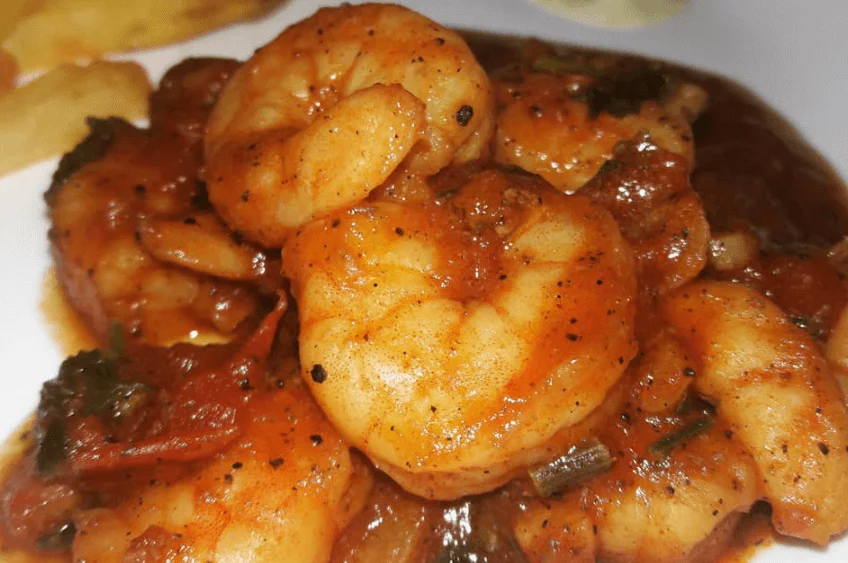 Spicy Prawns in a Fiery Mediterranean Sauce