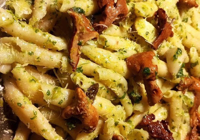 Maccheroni with Parsley and Mushroom Pesto: An Autumnal Symphony