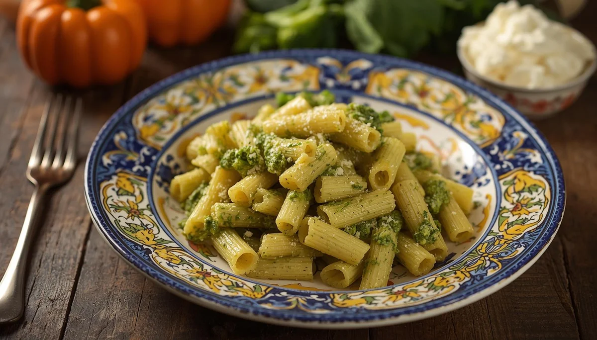 Pasta mit Brokkoli-Creme und Schafskäse – Ein Stück Sizilien auf dem Teller