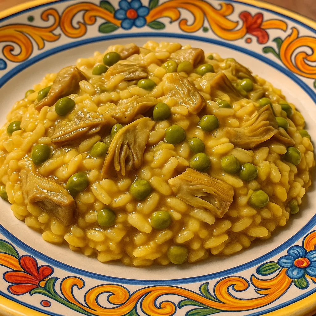 Springtime Flavours Unveiled: Artichoke and Pea Risotto