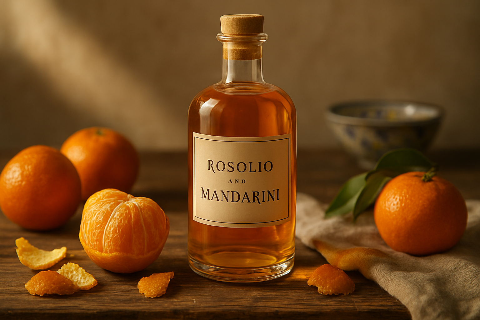 Mandarin Rosolio: Authentic Sicilian Citrus Liqueur for Festive Moments