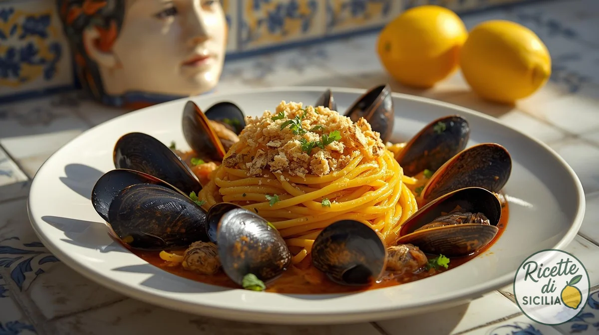 Spaghetti with Clams, Mussels and Toasted Breadcrumbs: A Taste of Sicilian Seas